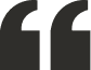Black quotation mark on white background.